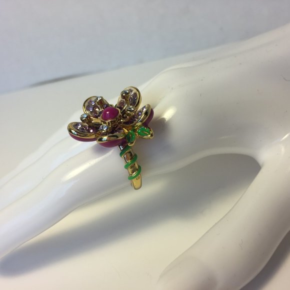 JUICY COUTURE Floral Ring Adjustable Ring - Picture 6 of 14